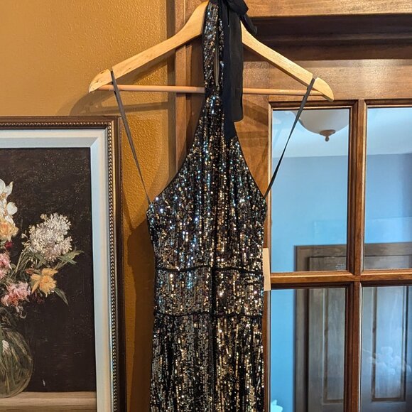 Anthropologie Maeve Sequin Halter Jumpsuit - Picture 6 of 10